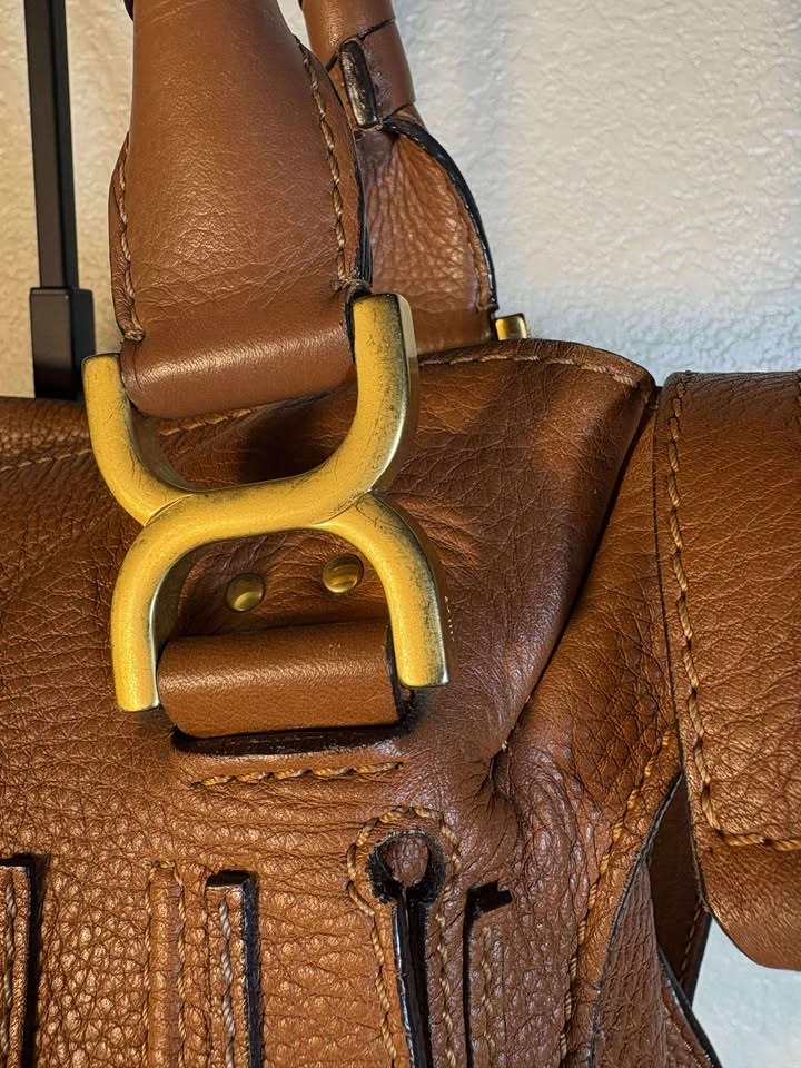 Chloé Marcie Leather Top Handle Handbag
