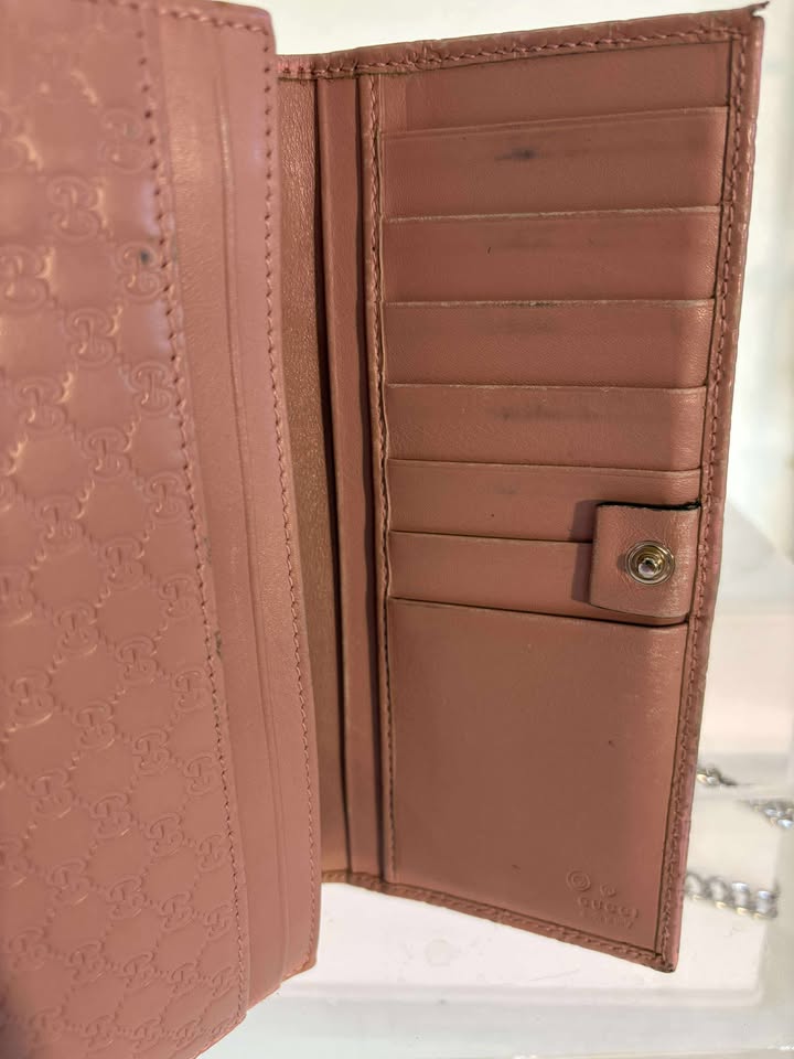 Gucci Guccissima Embossed Rose Wallet
