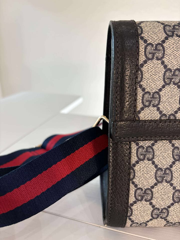 Gucci Sherry Line Navy Clutch