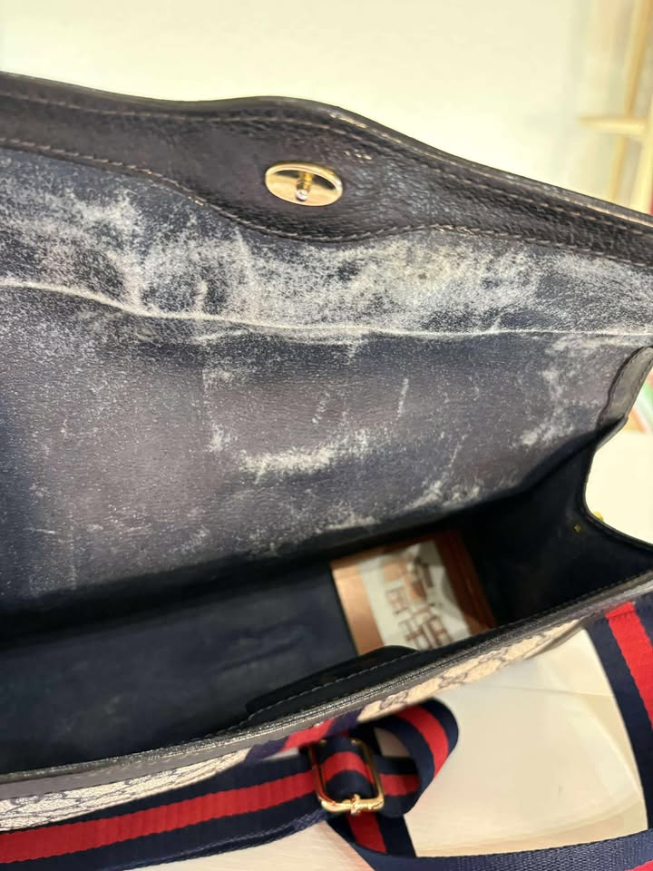 Gucci Sherry Line Navy Clutch