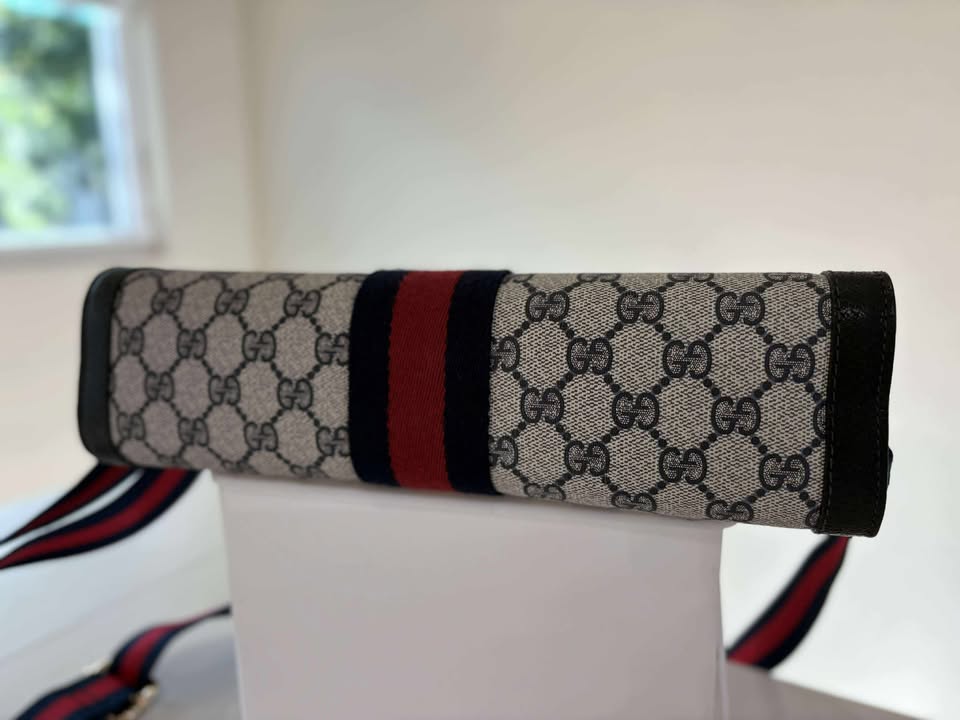 Gucci Sherry Line Navy Clutch