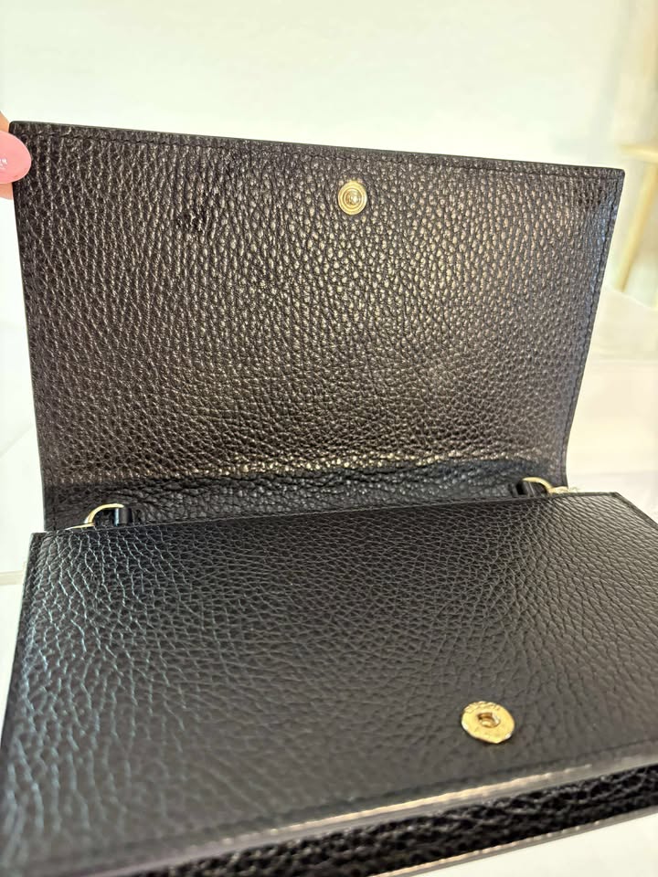 Gucci Black Pebbled Leather Crossbody