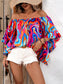 Printed Off-Shoulder Blouse