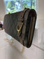 Gucci Brown GG Clasp Wallet with Gold Buckle