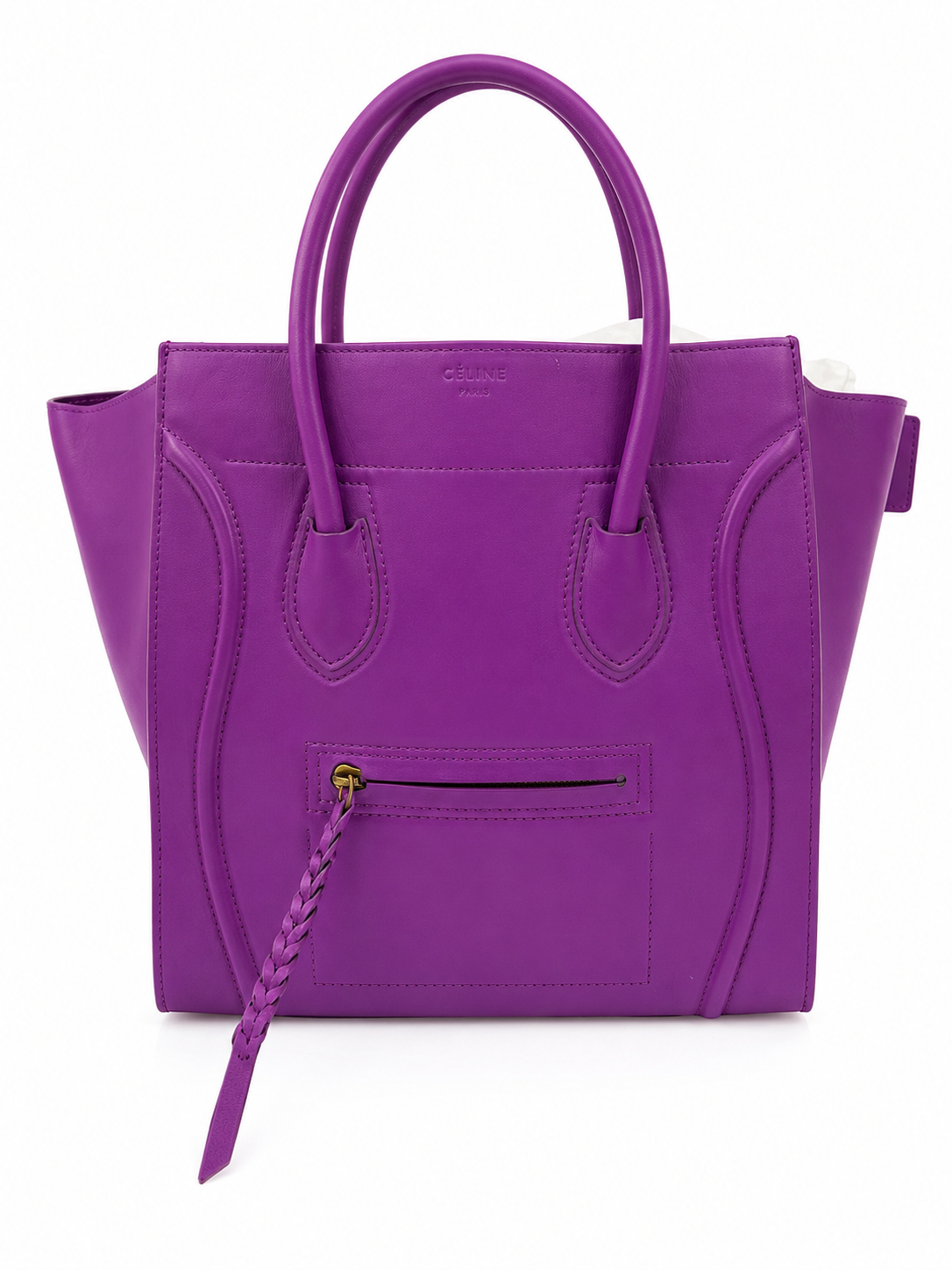 Celine Nano Luggage Tote – Violet Drummed Calfskin