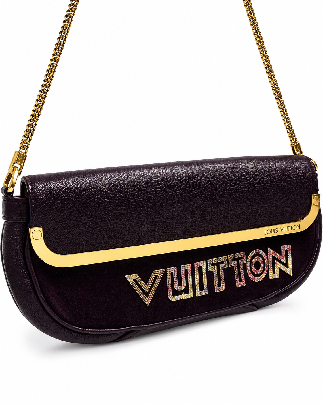 LOUIS VUITTON Limited Edition Avant-Garde Crystal Logo Shoulder Bag