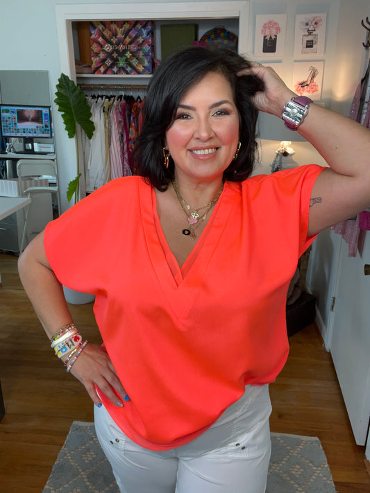 Neon Bright Lined Top