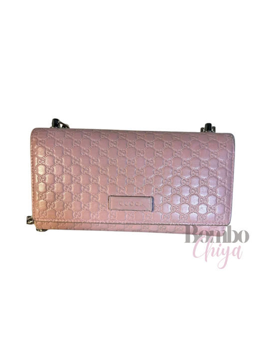 Gucci Guccissima Embossed Rose Wallet