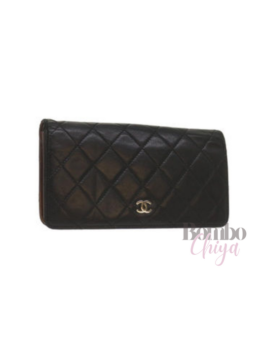 Chanel CC Logo Matelasse Bifold Long Wallet