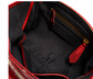 BURBERRY PRORSUM Metallic Red House Check Bowler Satchel