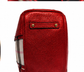 BURBERRY PRORSUM Metallic Red House Check Bowler Satchel
