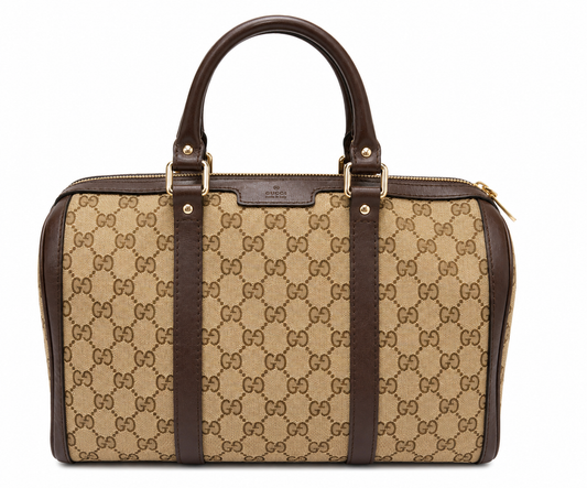 16 Gucci GG Canvas Boston Bag